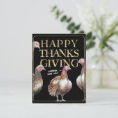 Funny Erntedank Vermisst Turkey Card Feiertagskarte (Stehend Vorderseite)