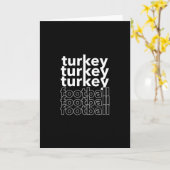 Funny Erntedank Vintag Turkey Football Family Karte (Gelbe Blume)