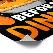 Funny Erntedank war ich dünn, bevor das Abendessen Poster (Ecke)