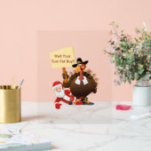 Funny Erntedank warten Sie Ihren Fat Boy Funny Sa Acrylschild (Hochzeit)