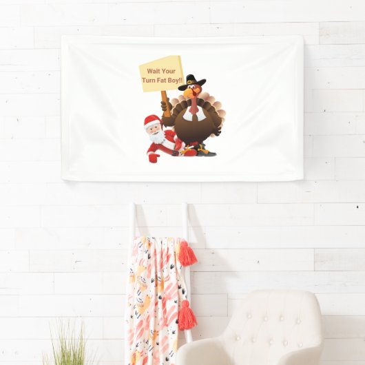 Funny Erntedank warten Sie Ihren Fat Boy Funny Sa Banner (Insitu)