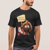 Funny Erntedank warten Sie Ihren Fat Boy Funny Sa T-Shirt (Vorderseite)