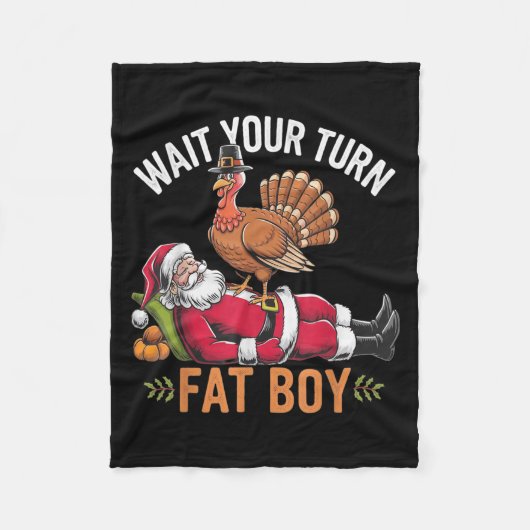 Funny Erntedank Weihnachten Türkei Weihnachtsfeier Fleecedecke (Vorderseite)