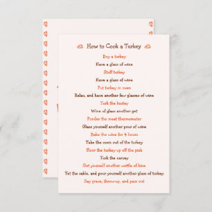 Funny Erntedank Wie man die Türkische Rezept-Karte Einladung