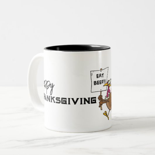 Funny Erntedank Zweifarbige Tasse (Vorderseite Links)
