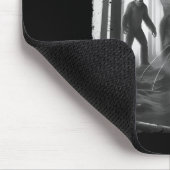 Funny erschreckte Katze Selfie mit Bigfoot Geschen Mousepad (Ecke)