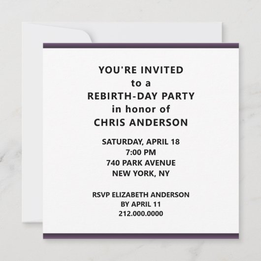 Funny Erwachsene Geburtstagsfeier Einladungen (Rückseite)