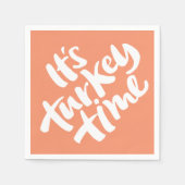 Funny - Es ist Türkei Time Erntedank Dinner Serviette (Vorderseite)