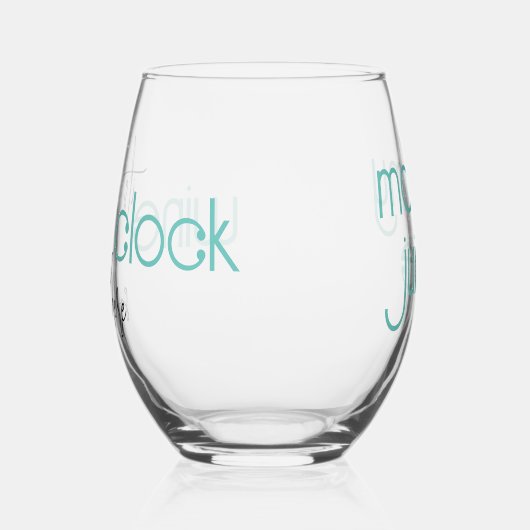 Funny Es ist Wine O'clock Irgendwo Weinglas Ohne Stiel (Links)