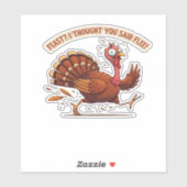 Funny Escaping Turkey Erntedank Klassischer T - Sh Aufkleber (Blatt)