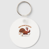 Funny Escaping Turkey Erntedank Klassischer T - Sh Schlüsselanhänger (Vorderseite)