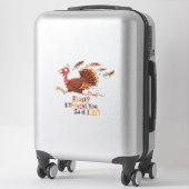 Funny Escaping Turkey Thanksgiving Classic T-Shirt Aufkleber (Koffer)