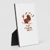 Funny Escaping Turkey Thanksgiving Classic T-Shirt Fotoplatte (Seite)