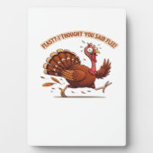 Funny Escaping Turkey Thanksgiving Classic T-Shirt Fotoplatte (Vorderseite)