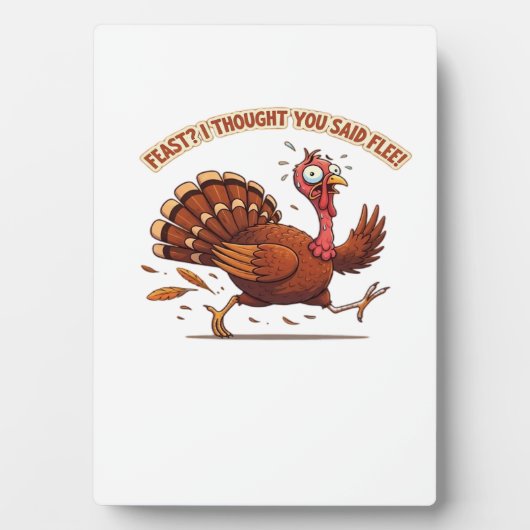 Funny Escaping Turkey Thanksgiving Classic T-Shirt Fotoplatte (Vorderseite)