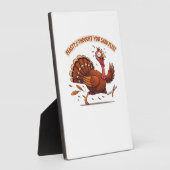 Funny Escaping Turkey Thanksgiving Classic T-Shirt Fotoplatte (Seite)