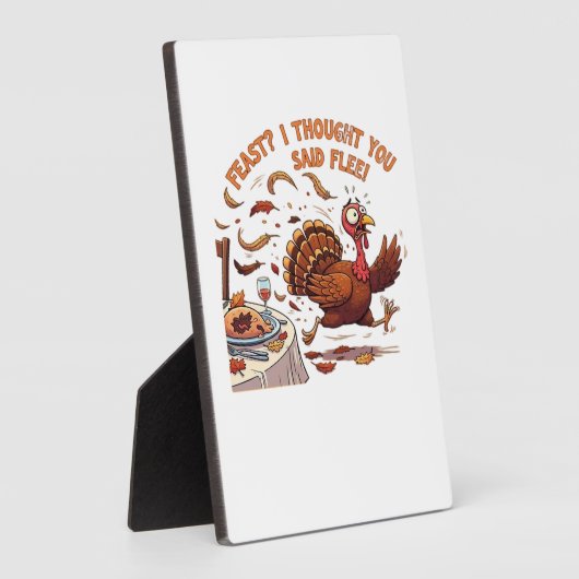 Funny Escaping Turkey Thanksgiving Classic T-Shirt Fotoplatte (Seite)