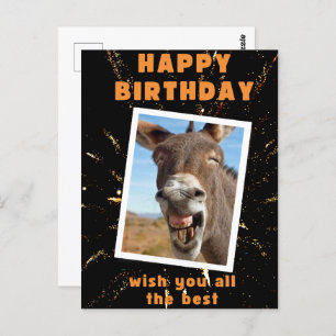 Funny Esel Geburtstag Postkarte