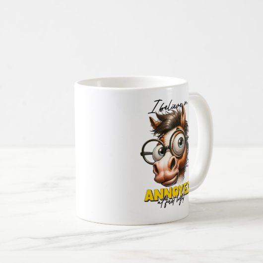 Funny Esel Ich glaube an Annoyed at First Sight Kaffeetasse (VorderseiteRechts)