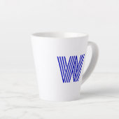 Funny Espresso Cup für Männer | Name Monogram-Gesc Milchtasse (Rechte Ecke)
