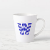 Funny Espresso Cup für Männer | Name Monogram-Gesc Milchtasse (Rechts)