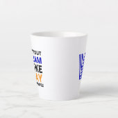 Funny Espresso Cup für Männer | Name Monogram-Gesc Milchtasse (Vorderseite)