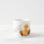 Funny Espresso Cup mit Happy Duck - Lächeln Espressotasse (Vorderseite)