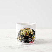 Funny Espresso Cup mit Mops Dog Espressotasse (Vorderseite)