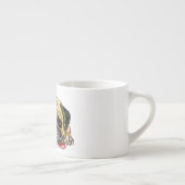 Funny Espresso Cup mit Mops Dog Espressotasse (Rechts)