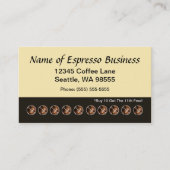 Funny Espresso Punch Card Kaffeebohnen Treuekarte (Vorderseite)