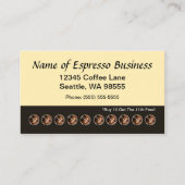 Funny Espresso Punch Card Kaffeebohnen Treuekarte (Vorderseite)