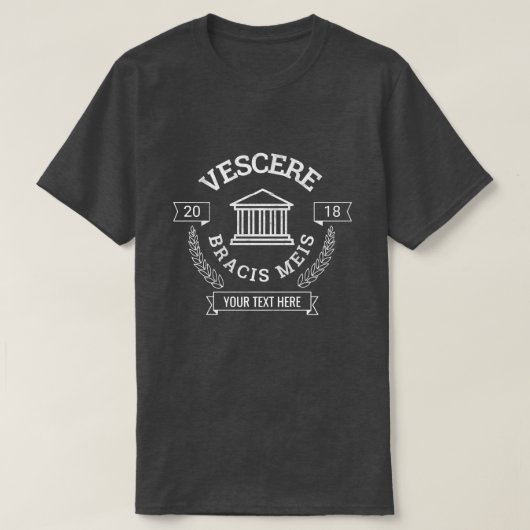 Funny essen My Shorts Latin Wappen Custom T-Shirt (Design vorne)