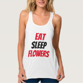 Funny! Essen Schlafende Blume Tank Top (Vorderseite)