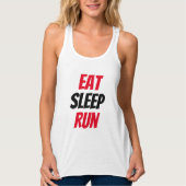 Funny! Essen Sie Schlaf Run Tank Top (Vorderseite)