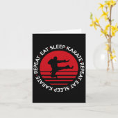 Funny essen Sleep Karate Wiederholung Karte (Gelbe Blume)