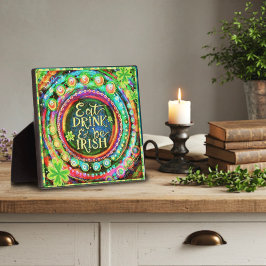 Funny Essen, Trinken und irisch zitieren Inspirivi Fotoplatte