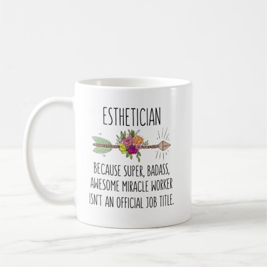 Funny Esthetician Beautician Geschenk Idee Kaffeetasse (Links)