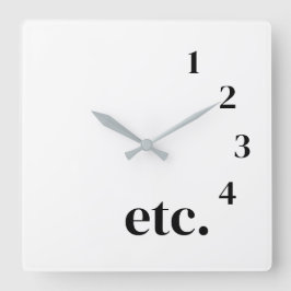 Funny etc. quadratische wanduhr