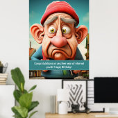 Funny Eterne Jugend Meilenstein Geburtstag Poster (Heimbüro)