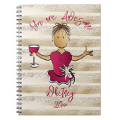 Funny Ethnic Female Cartoon Glamourous Glitzer Notizblock (Vorderseite)