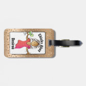 Funny Ethnic Glamour für ihre Suitcase-Adresse Gepäckanhänger (Rückseite horizontal)