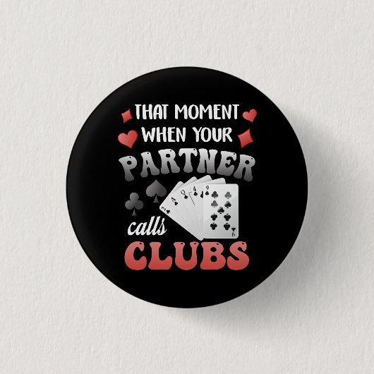 Funny Euchre in diesem Moment, wenn Ihr Partner C  Button (Vorderseite)