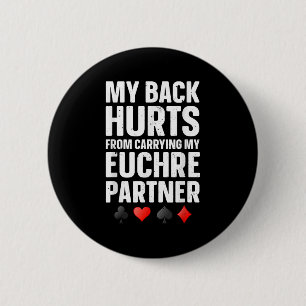 Funny Euchre Kunst für Männer Frauen Euchre Partne Button