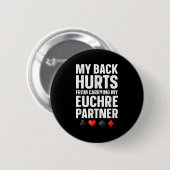 Funny Euchre Kunst für Männer Frauen Euchre Partne Button (Vorne & Hinten)