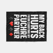 Funny Euchre Kunst für Männer Frauen Euchre Partne Fleecedecke (Vorderseite (Horizontal))