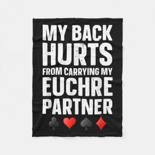 Funny Euchre Kunst für Männer Frauen Euchre Partne Fleecedecke (Vorderseite)