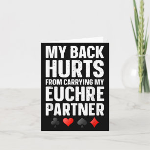 Funny Euchre Kunst für Männer Frauen Euchre Partne Karte