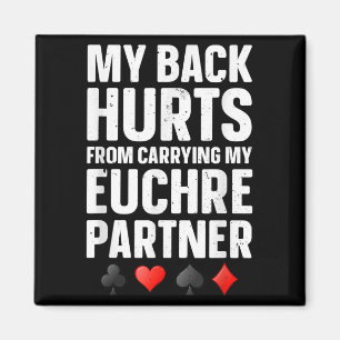 Funny Euchre Kunst für Männer Frauen Euchre Partne Magnet