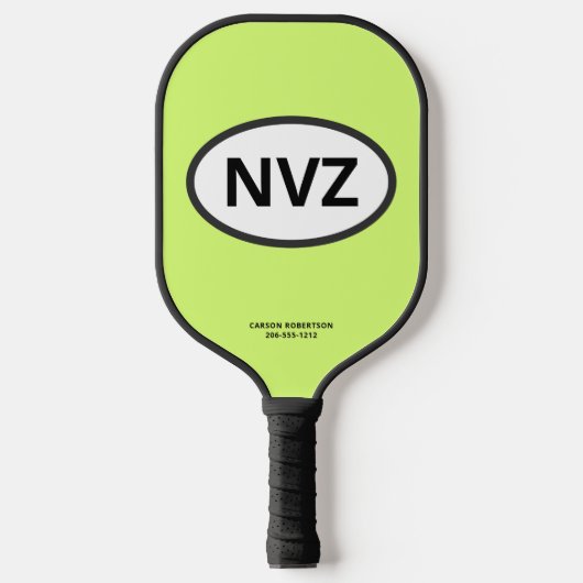 Funny Euro Abkürzung Oval NVZ Custom Pickleball Schläger (Vorderseite)