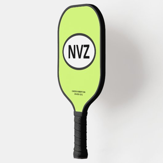 Funny Euro Abkürzung Oval NVZ Custom Pickleball Schläger (Links)